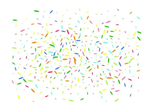 Multicolor hexagonal shape confetti futuristic. Illustrazione stock