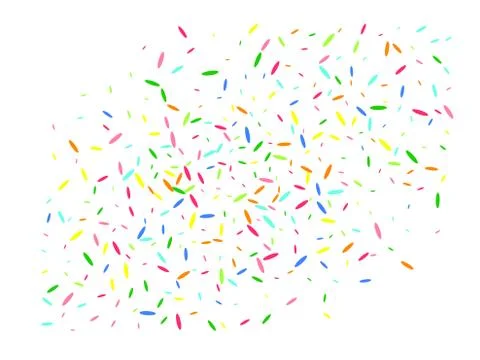 Multicolor hexagonal shape confetti network. Stock Illustration
