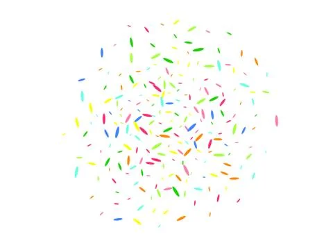 Multicolor hexagonal shape confetti smooth. Illustrazione stock