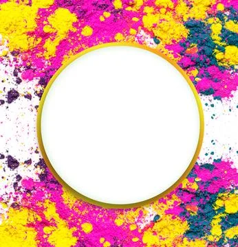 Multicolor holi layout template Stock Photos