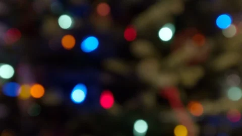 Multicolor holiday lights blurred background abstract Stock Footage