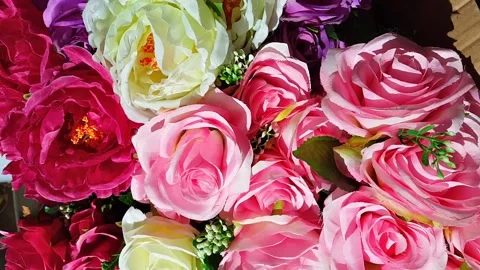Multicolor irregular flowers Stock Footage 146242369