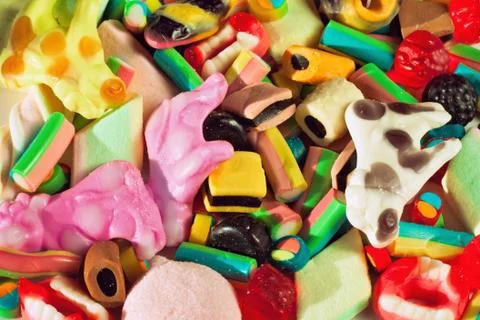Multicolor jelly background Stock Photos