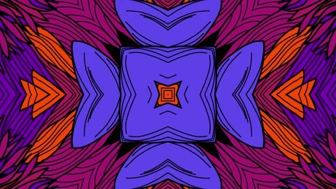 Multicolor kaleidoscopic dynamic background for party. VJ mix. 4K Stock Footage 166752007