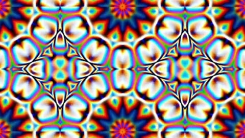 Multicolor Kaleidoscopic Geometric Pattern Vidéo 332178814