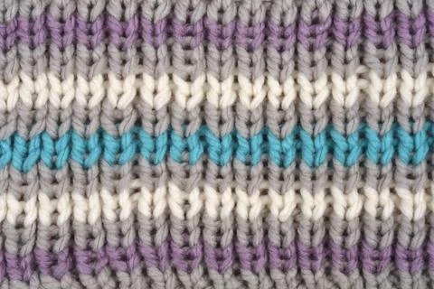 Multicolor Knitted Fabric Texture Stock Photos