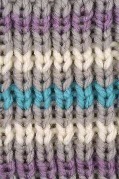 Multicolor Knitted Fabric Texture Stock Photos