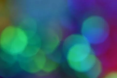Multicolor large round bright bokeh. Macro glowing. Stock Photos