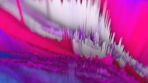 Multicolor layers of abstract sound noise, 3d render background, computer Stock Footage 114516011