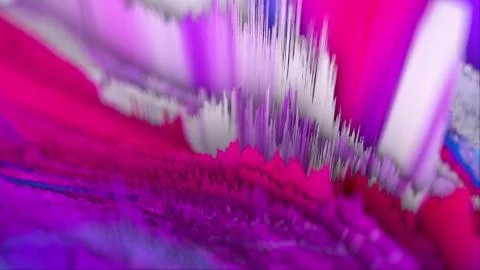 Multicolor layers of abstract sound noise, 3d render background, computer Stock Illustration