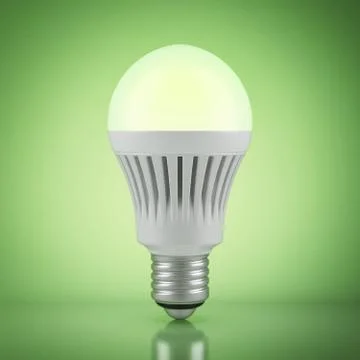Multicolor LED bulb with wireless remote control 库存插图