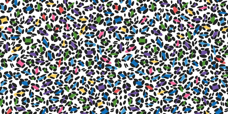 Multicolor leopard print skin vector illustration design. Stock Illustration