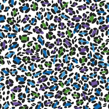Multicolor leopard print skin vector illustration design. Stock Illustration