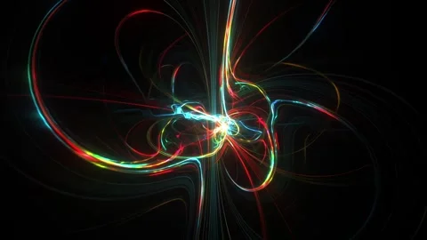 Multicolor Light Flow Core Loop Stock Footage 326739480