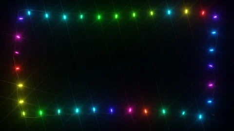 Multicolor light Garland with alpha Stock Footage 121475434