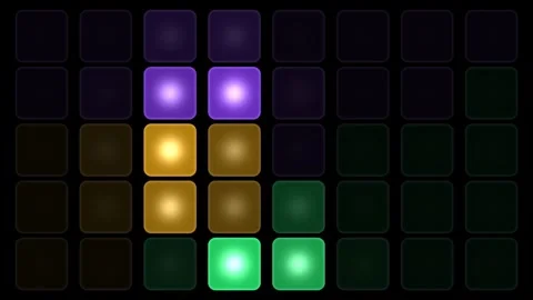 Multicolor light grid pulses in rhythm Stock Footage 340523354