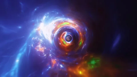 Multicolor Light Tunnel VJ Loop Stock Footage 330004732