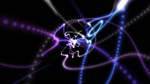 Multicolor Lights VJ Black Background 25 fps Stock Footage 41706832