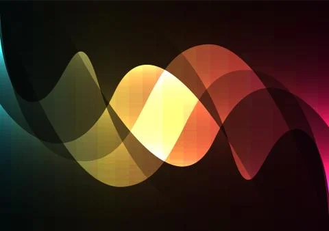 Multicolor line curve transparent layer abstract background Stock Illustration