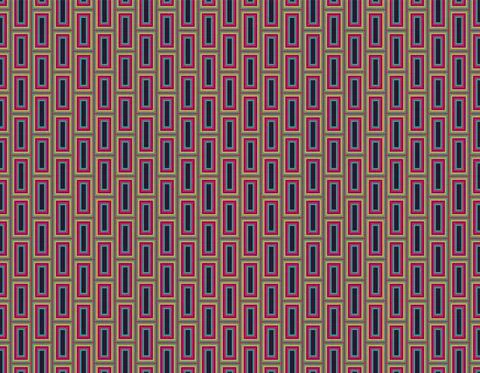 Multicolor linear and geometric pattern over a dark violet background Stock Illustration