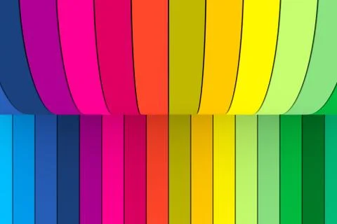 Multicolor lines abstract background 3D render illustration Stock Illustration