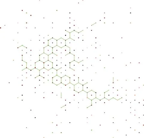 Multicolor lines and dots abstract geometric Illustrazione stock