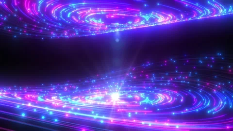 Multicolor Lines Circles Rotating Abstract Background Stock Footage 240264750