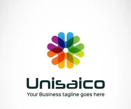 Multicolor logo design Stock Illustration