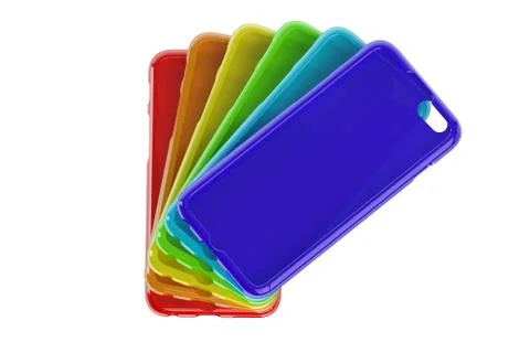 MultiColor Mobile Phone plastic cases Stock Illustration