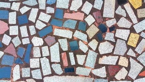 Multicolor mosaic floor Stock Photos