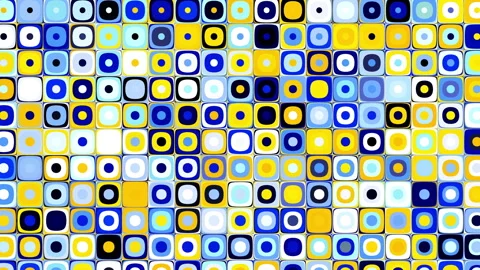 Multicolor mosaic shapes in creative geometric pattern. Simple motion graphic Stock Footage 339511556