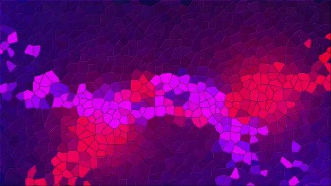 Multicolor mosaic of various shapes. Computer generated abstract background, 3d Stock Illustration