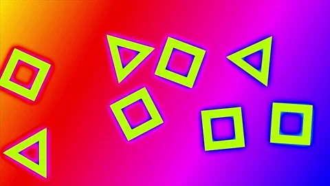 Multicolor Moving shape background 動画素材 204728390