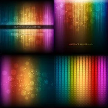 Multicolor musical equalizer set Stock Illustration