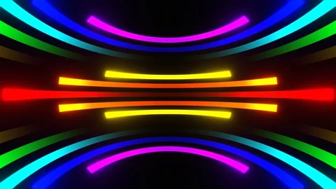 Multicolor Neon Abstract Lines Moving Background VJ Loop in 4K Stock Footage 297608870