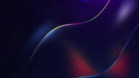 Multicolor neon curves flow through a dark tech background, a 4K 60fps seam.. Stock Footage 337771593