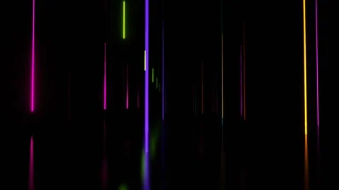 Multicolor Neon Light Falling Down Background VJ Loop in 4K Stock Footage 337926203