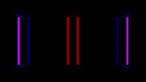 Multicolor Neon Lights Wall Background VJ Loop in 4K Stock Footage 305317870