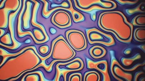 Multicolor neon liquid wavy shining surface. Abstract graphic design background Stock Footage 127216582