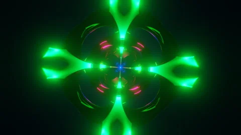 Multicolor neon patterns in a psychedelic VJ loop Stock Footage 274041448