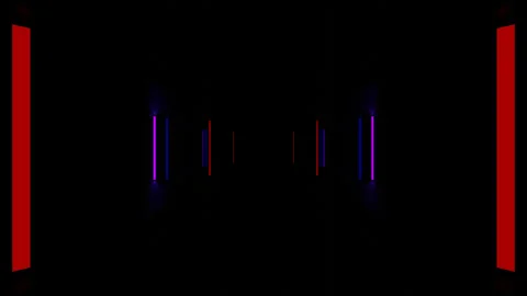 Multicolor Neon Side Lights in Corridor Background VJ Loop in 4K Stock Footage 310958135