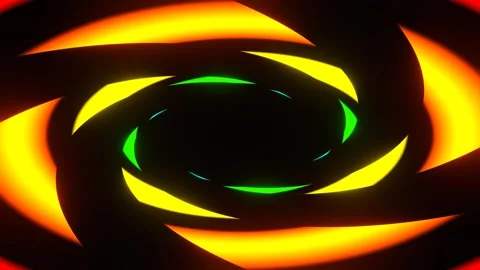Multicolor Neon Steps Move on Spiral Background VJ Loop in 4K Stock Footage 322648201