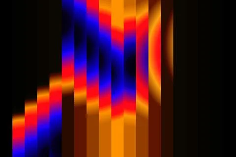 Multicolor Neon Vertical Ribbed Gradient Fractal Background Stock Illustration