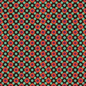 Multicolor Optical Illusion Dots Pattern Stock Illustration