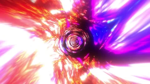 Multicolor Particle Tunnel VJ Loop Stock Footage 329974477