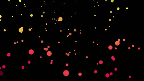 MULTICOLOR particles glowing on the black background. Black background with l Stock Footage 218576095