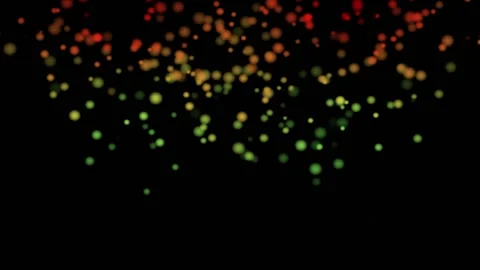 MULTICOLOR particles glowing on the black background. Black background with l Stock Footage 218579263
