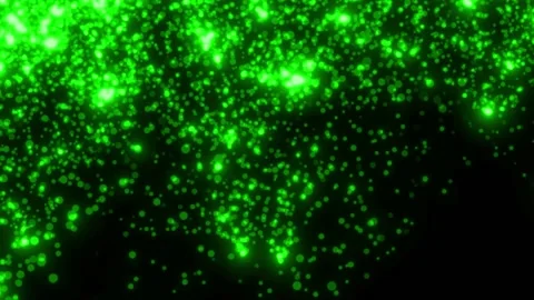 MULTICOLOR particles glowing on the black background. Black background with l Stock Footage 218579652