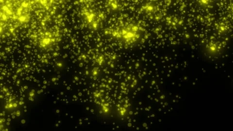 MULTICOLOR particles glowing on the black background. Black background with l Stock Footage 218579757
