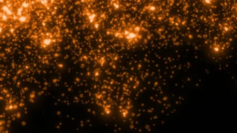 MULTICOLOR particles glowing on the black background. Black background with l Stock Footage 218579806